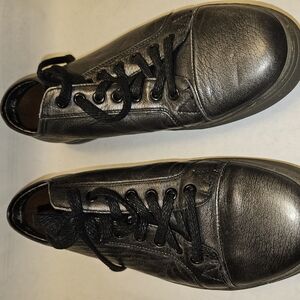 Black Leather Sneakers